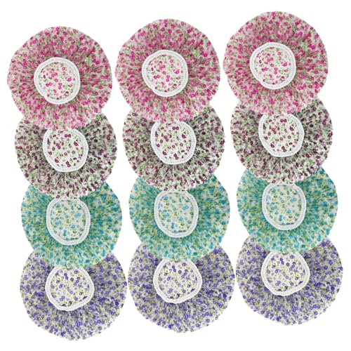 BELLIFFY 12stücke Übergroße Damen-duschhauben Elastische Haarkappen Bademützen Duschhüte Für Reisen Und Heimgebrauch Eva-material Schützt Haar Vor Nässe von BELLIFFY