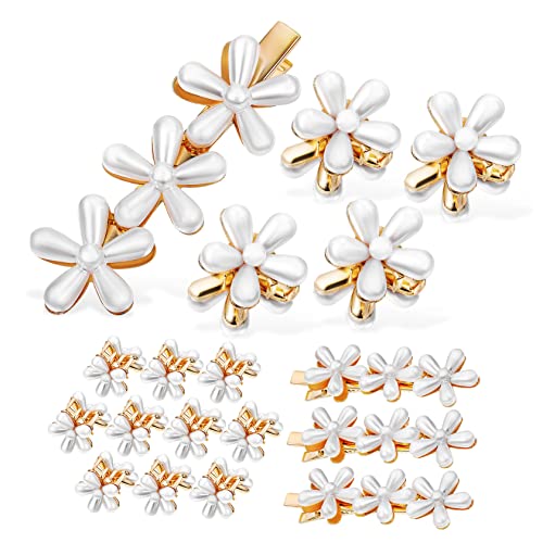 BELLIFFY 14stücke Teiliges Haarspangen Mit Kunstperlen Und Blumen-design Haarklammern Für Damen Für Hochzeiten Partys Und Alltag von BELLIFFY