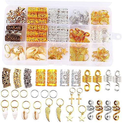 BELLIFFY 159-teiliges Dreadlock-perlen-set Zum Flechten Von Haar-accessoires Modische Dekorative Haarnadeln Frühling Vielseitige Haarschnallen Für Frauen Und Männer Party-dekorationen von BELLIFFY