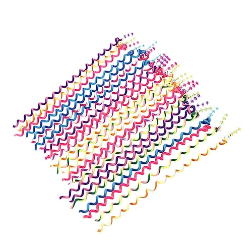 BELLIFFY 18 Stück Regenbogen Lockenwickler Für Damen Und Mädchen Flechtklammer Zum Frisieren Haarstyling Flechter Haare von BELLIFFY