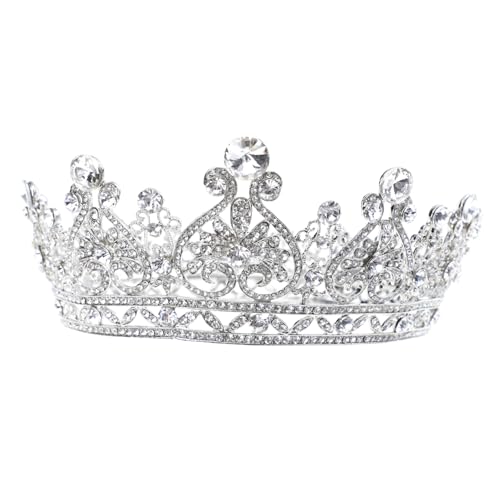 BELLIFFY Brautjungfer Hochzeitskleid Braut Hochzeit Haar Zubehör Krone Haar Zubehör Krone Party Silber von BELLIFFY