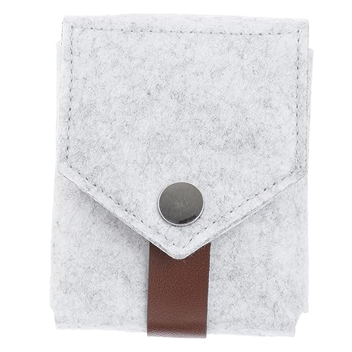 BELLIFFY Kosmetik-Aufbewahrungstasche Mit Spiegel Für Damen Tragbare Mini-Lippenstift-Tasche Aus Filz Zum Reisen Und Wandern von BELLIFFY