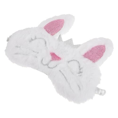 BELLIFFY Plüsch Schlafmaske Kaninchen Augenmaske Für Reisen Kinder Und Erwachsene Elastisch Und Bequem Für Nickerchen Und Flugreisen von BELLIFFY