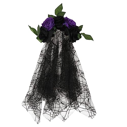 BELLIFFY 1stück Hochzeits-haarband Mit Rosenblüten Und Spitze Elegantes Party-stirnband Für Damen Für Besondere Anlässe von BELLIFFY