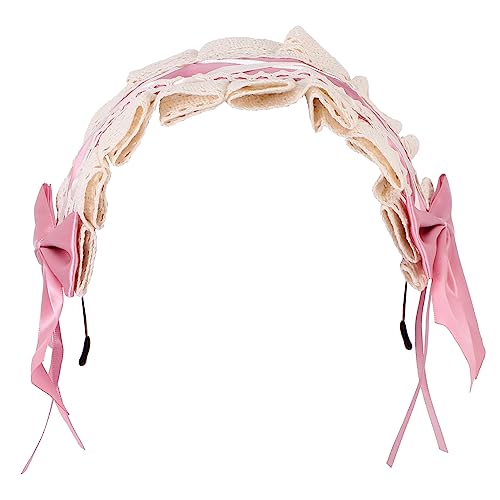 BELLIFFY 1stück Lolita Haarschmuck Mit Schleife Cosplay Haarband Spitze Für Kostümpartys Und Maid-looks Zartem Für Einen Stilvollen Auftritt von BELLIFFY