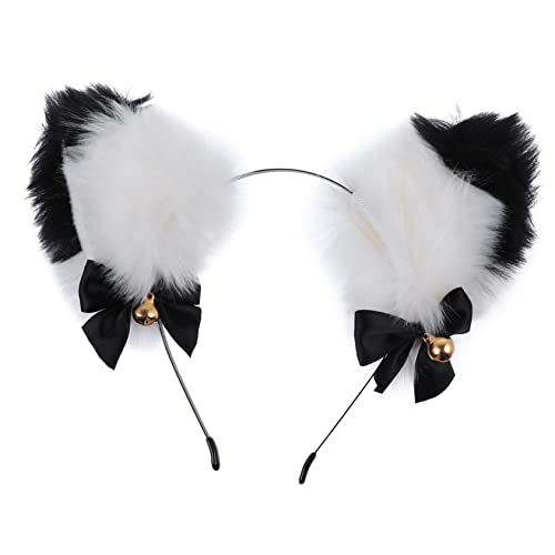 BELLIFFY Katzenohren Stirnband Mit Glöckchen Und Schleifen Katzenohren Haarband Für Damen Langlebig Und Angenehm von BELLIFFY