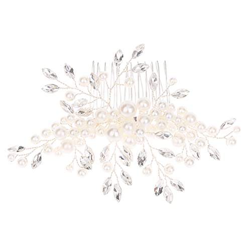 BELLIFFY 1stück Handgefertigter Haarkamm Mit Perlen Und Strass Eleganter Brautschmuck Für Hochzeiten Und Feste Silbernes Haaraccessoire Für Damen BELLIFFY 1stück Handgefertigter Haarkamm Mit Perlen Und Strass Eleganter Brautschmuck Für Hochzeiten Und Feste Silbernes Haaraccessoire Für Damen von BELLIFFY