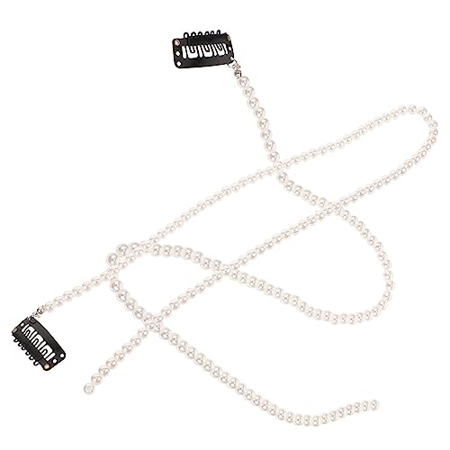 BELLIFFY 2stücke Haarschmuck Zöpfe Haarkette Perlen Haarschmuck Dekorative Haarketten Für Frauen Mädchen Zopf Accessoires von BELLIFFY