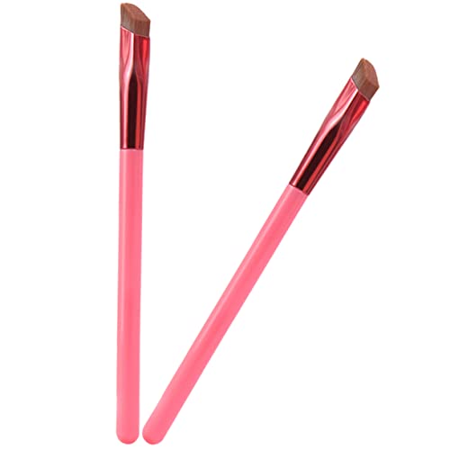BELLIFFY 2 Stück Abgewinkelte Augenbrauenpinsel Präzises Make up Zubehör Für Augenbrauen Und Lidschatten Für Frauen Und Männer Reise Make up Pinsel in Pvc Kasten von BELLIFFY