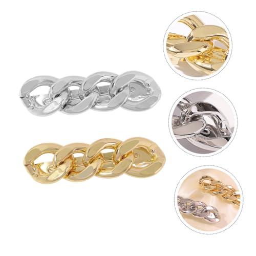 BELLIFFY 2 Stück Alloy Haarklammern Kettenform Haarspangen für Damen Mädchen Langlebig Leicht Modisch Zufällige Farbe Zufällige Farbe von BELLIFFY