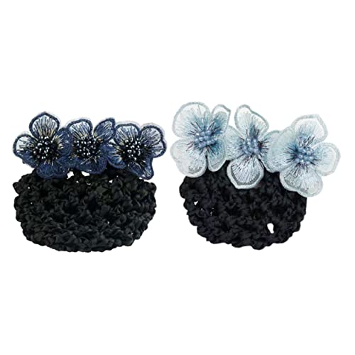 BELLIFFY 2stücke Haarschmuck Haarnetz Für Dutt Mit Blumenmotiv Abnehmbares Netz Für Stilvolle Frisuren Geeignet Für Frauen Und Mädchen Langlebig Und Praktisch von BELLIFFY