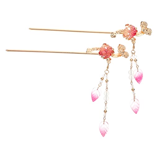 BELLIFFY 2 Stück Chinesische Legierung Haarstäbchen Vintage Haarschmuck Für Damen Multifunktionale Haarnadeln Für Hochzeiten Und Feste Leichte Und Langlebige Haaraccessoires von BELLIFFY