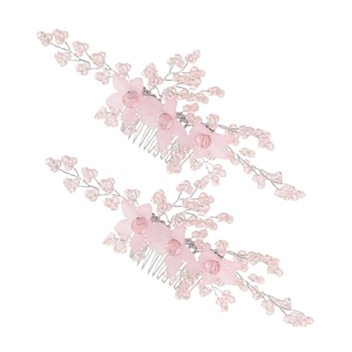BELLIFFY 2 Stück Handgefertigte Braut Haarspangen aus Leichte Hochzeits Haarschmuck für Frauen Kopfstück für Bräute und Festliche Anlässe Komfortabel und Langlebig von BELLIFFY