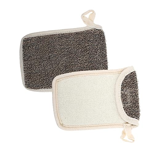 BELLIFFY 2 Stück Schwarzes Leinen Seifenschaum Netz Für Bad Luffa Seifensparer Schaumnetz Seifenhalter Badwäscher Organizer Seifenbeutel Seife Flachs von BELLIFFY