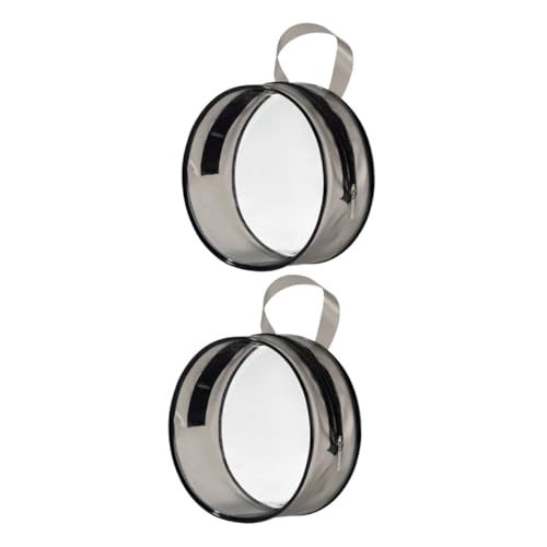 BELLIFFY 2 Stück Transparente wasserdichte Kosmetiktaschen PVC Runde Make up Aufbewahrungsbeutel Tragbare Beauty Organizer für Reisen und Alltag von BELLIFFY