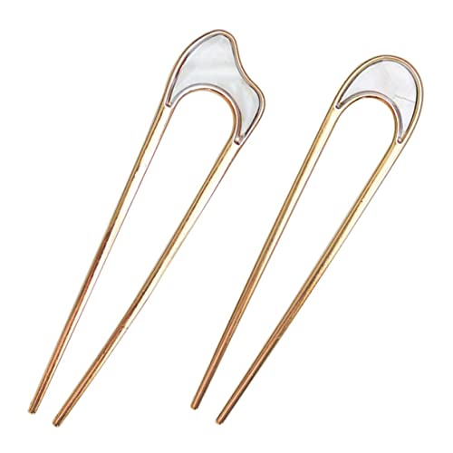 BELLIFFY 2er Satz Metall Haarnadeln U-förmige Haargabeln Für Frauen Vintage Haarstyling-tools Zum Dutt-machen von BELLIFFY