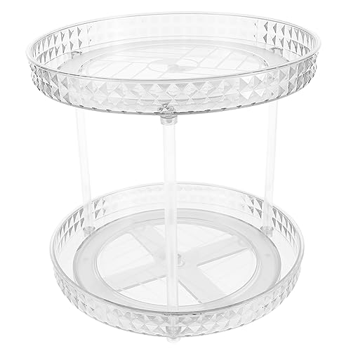 BELLIFFY 2stufe Rotations-kosmetikregal Mit -aufbewahrungsregal Kosmetik-aufbewahrungsregal Für Schreibtisch Und Bad Drehregal Für Make-up Und Kosmetika Praktischer Organizer Für Und von BELLIFFY