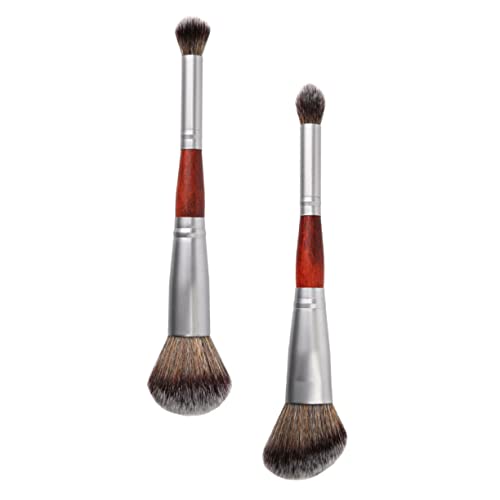 BELLIFFY 2stücke Teiliges Von Doppelkopf-make-up-pinseln Weiche Dichte Borsten Für Lidschatten Und Highlighter Kosmetikwerkzeuge Für Und Mädchen von BELLIFFY