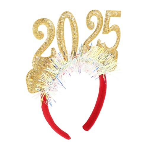 BELLIFFY Festliches Stirnband 2025 Neujahrsstirnband Neujahrskopfschmuck Kopfbedeckung Für Party Erwachsene Neujahrsaccessoires von BELLIFFY