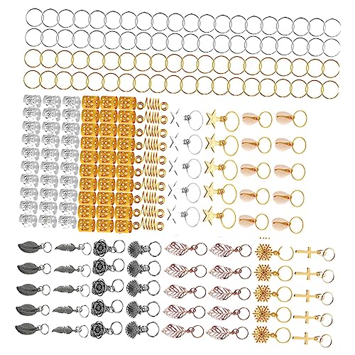 BELLIFFY 220 Stück Haarschmuck Damen Flechtringe Für Dreadlocks Kopfschmuck Accessoires von BELLIFFY