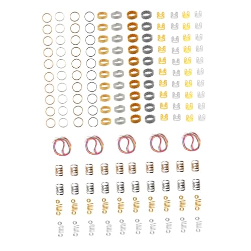 BELLIFFY 225 Stück Metall Dreadlock-ringe Kreativer Haarschmuck Für Zöpfe Haarring Für Festivals Und Partys von BELLIFFY