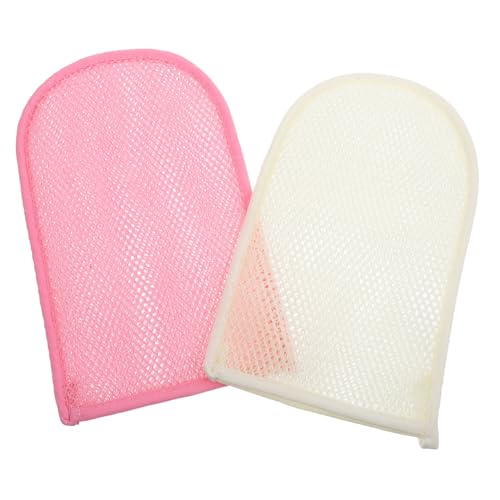 BELLIFFY 2St Badetuch exfoliating glove exfoliate gloves Hautschutz Peeling-Handschuhe für Scheuerhandschuh Waschhandschuhe zum Duschen körperwäscher handtuch Körperwäsche Scrubber Nylon von BELLIFFY