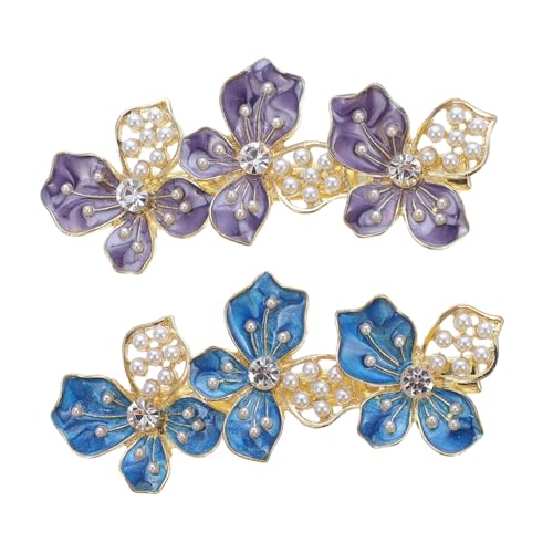 BELLIFFY 2stücke Perlen Haarspangen Mit Filigranem Blumen-design Elegante Haarklammern Für Mädchen Haarschmuck Für Besondere Anlässe Für Partys Und Hochzeiten von BELLIFFY
