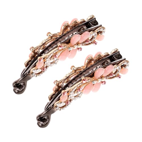 BELLIFFY 2stücke Bananen-haarspangen Mit Strasssteinen Für Damen Haar-accessoires Stilvolle Haarspangen Banane-clips Für Verschiedene Frisuren von BELLIFFY