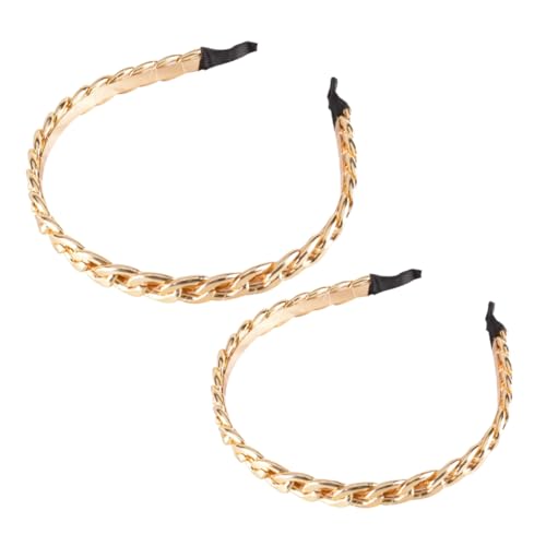 BELLIFFY 2stücke Metall Haarband Für Frauen Schlichte Haarschmuck Stirnband Party Haarreifen Mode Zopf Kette BELLIFFY 2stücke Metall Haarband Für Frauen Schlichte Haarschmuck Stirnband Party Haarreifen Mode Zopf Kette von BELLIFFY