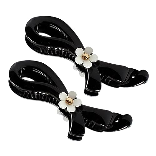 BELLIFFY 2stücke Blumen Haarklammer Blumenhaarklammer Modische Bananen-haarspangen Haar-accessoires Für Damen Und Mädchen von BELLIFFY
