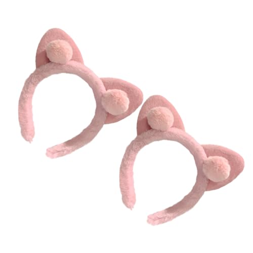 BELLIFFY 2stücke Katzenohren Haarreif Tierohren Stirnband Makeup Kopfreifen Haarband Tiere Haarbänder Katzenohren Haarreif von BELLIFFY