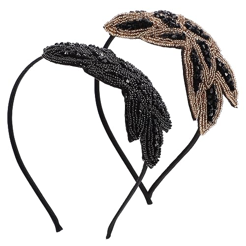 BELLIFFY 2stücke Strass Stirnband Retro Haar Schmuck Damen Kopfband Boho Perlen Haarschmuck Für Party Und Alltag BELLIFFY 2stücke Strass Stirnband Retro Haar Schmuck Damen Kopfband Boho Perlen Haarschmuck Für Party Und Alltag von BELLIFFY
