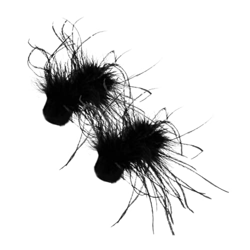BELLIFFY 2stücke Flauschige Haarspangen Aus Straußenfedern Für Frauen Elegante Bobby Für Partys Hochzeiten Und Besondere Anlässe Goth Haarschmuck von BELLIFFY
