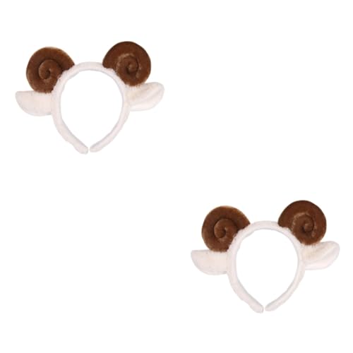 BELLIFFY 2 Stücke Schafe Horn Stirnband Set Modische Tier Stirnbänder Für Kostüm Party Favors von BELLIFFY