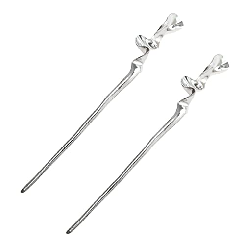 BELLIFFY 2stücke Antike Chinesische Haarstäbchen Für Damen Vintage-haaraccessoires Unregelmäßig Gedreht Für Lange Haare Haarschmuck Für Anlässe von BELLIFFY