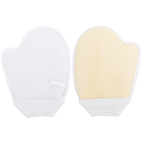 BELLIFFY 2er Packung Körperpeeling-handschuhe Bade-und Dusch-peelinghandschuhe Badetücher von BELLIFFY