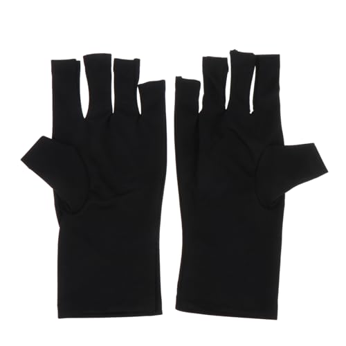 BELLIFFY 2er Packung Uv-schutz Handschuhe Für Gel-maniküre Halbfinger Hautschutz Handschuhe Für Uv-lampen von BELLIFFY