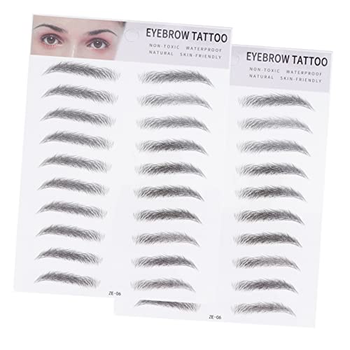 BELLIFFY 2er Satz Künstliche Augenbrauen Augenbrauen-imitation Transfer-sticker Haarähnliche Augenbrauen-schablone Tool Für Männer Und Frauen von BELLIFFY