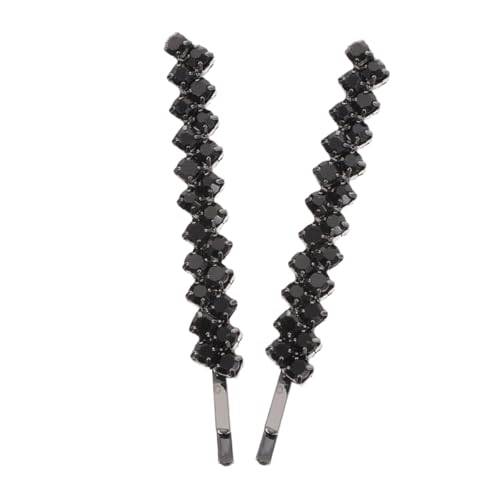 BELLIFFY 2er Satz Metall-haarnadeln Mit Strasssteinen Glitzernde Haarspange Für Frauen Und Mädchen Haarstyling-accessoires Für Partys Schwarz BELLIFFY 2er Satz Metall-haarnadeln Mit Strasssteinen Glitzernde Haarspange Für Frauen Und Mädchen Haarstyling-accessoires Für Partys Schwarz von BELLIFFY