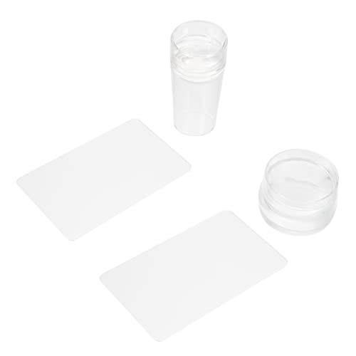 BELLIFFY 2satz Nagelstempelwerkzeug Klare Nagelstempel Transparenter Nagelstempel Stempel Für Nagelkunst Mit Schaber Für Diy Nägelkunst von BELLIFFY