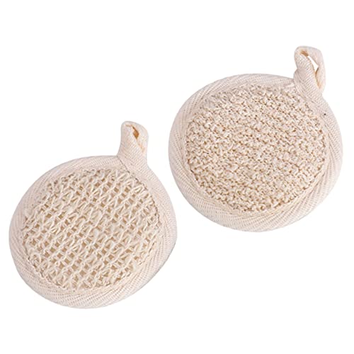 BELLIFFY Badetuch Mit Körperpeelingbürste Und Beinschrubber Peeling-handtuch Für Dusche Hautreinigungstuch Aus Luffa-material von BELLIFFY