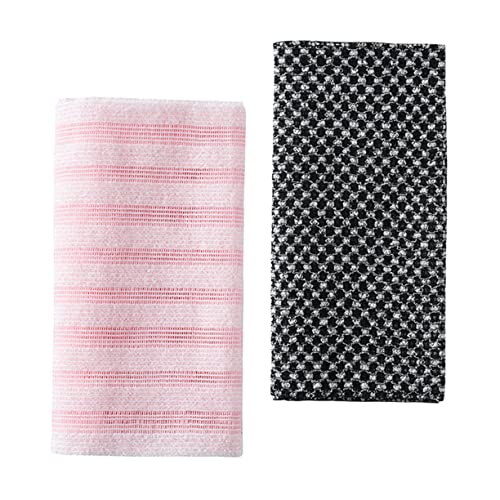 BELLIFFY 2stücke Pack Bad Haut Handtuch Peeling Reinigungs Handtücher Körperhautpflege Hautpeeling Badeaccessoires von BELLIFFY