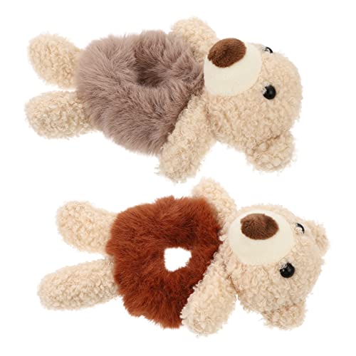 BELLIFFY 2stücke Bär Geformt Haar Ringe Haarschmuck Haarseile Plüsch Haarbänder Haarringe Für Frauen Und Mädchen Zum Tragen Bei Hochzeiten Geburtstagen Und Kostümpartys von BELLIFFY
