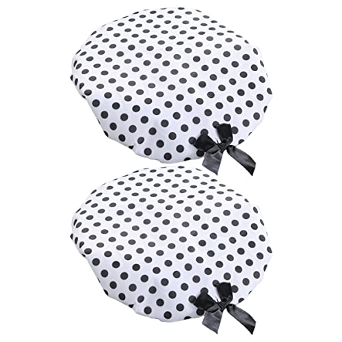 BELLIFFY 2-teiliges Duschhauben-set Für Damen Shampoo-hüte Badehaube Aus Pvc Elastische Kopfbedeckung Für Damen von BELLIFFY