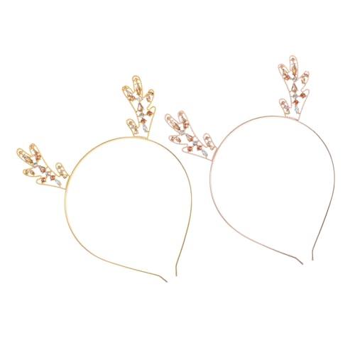 BELLIFFY 2 Stück Geweih Stirnbänder Für Damen Mädchen Party Haarreifen Metall Mit Strasssteinen von BELLIFFY