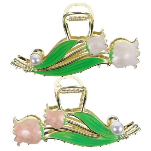 BELLIFFY 2stücke Elegante Tulpen-haarspangen Aus Metall Große Blumen-haarklammern Für Dickes Haar Für Alltag Partys Und Reisen Langlebige Haaraccessoires Für Frauen von BELLIFFY