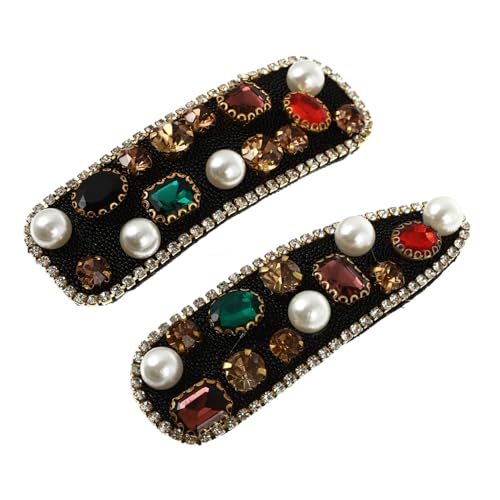 BELLIFFY 2stücke Farbige Strass-haarspangen Stilvolle Haarklammern Für Und Mädchen Einzigartige Bobby Für Frisuren Mit Clips von BELLIFFY