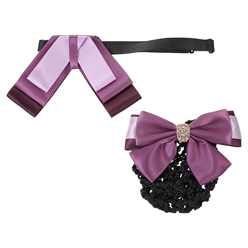 BELLIFFY 2stücke Haarnetze Für Damen Dutt-abdeckung Fliege Für Uniform Hochsteckfrisur-accessoires Kopfschmuck Net Für Haare von BELLIFFY