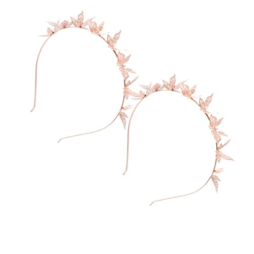 BELLIFFY 2stücke Mädchen Haarreifen Mit Stereoskopischen Schmetterlingen Roségold Für Partys Und Besondere Anlässe Und Langlebiger Haarschmuck Für Mädchen von BELLIFFY