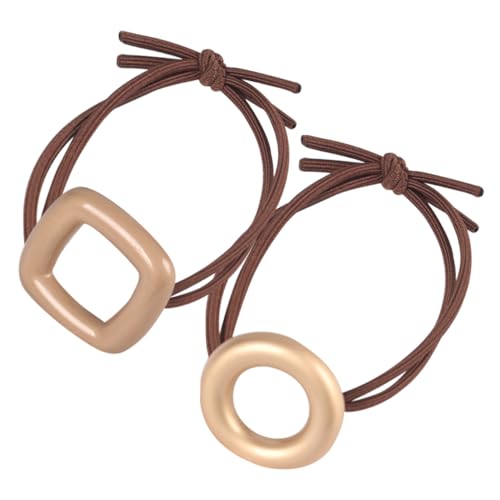 BELLIFFY 2 Stück Haarverlängerungen Für Kinder Legierung Haargummi Runde Haarschleifen Haarseile Pferdeschwanzhalter Für Mädchen von BELLIFFY